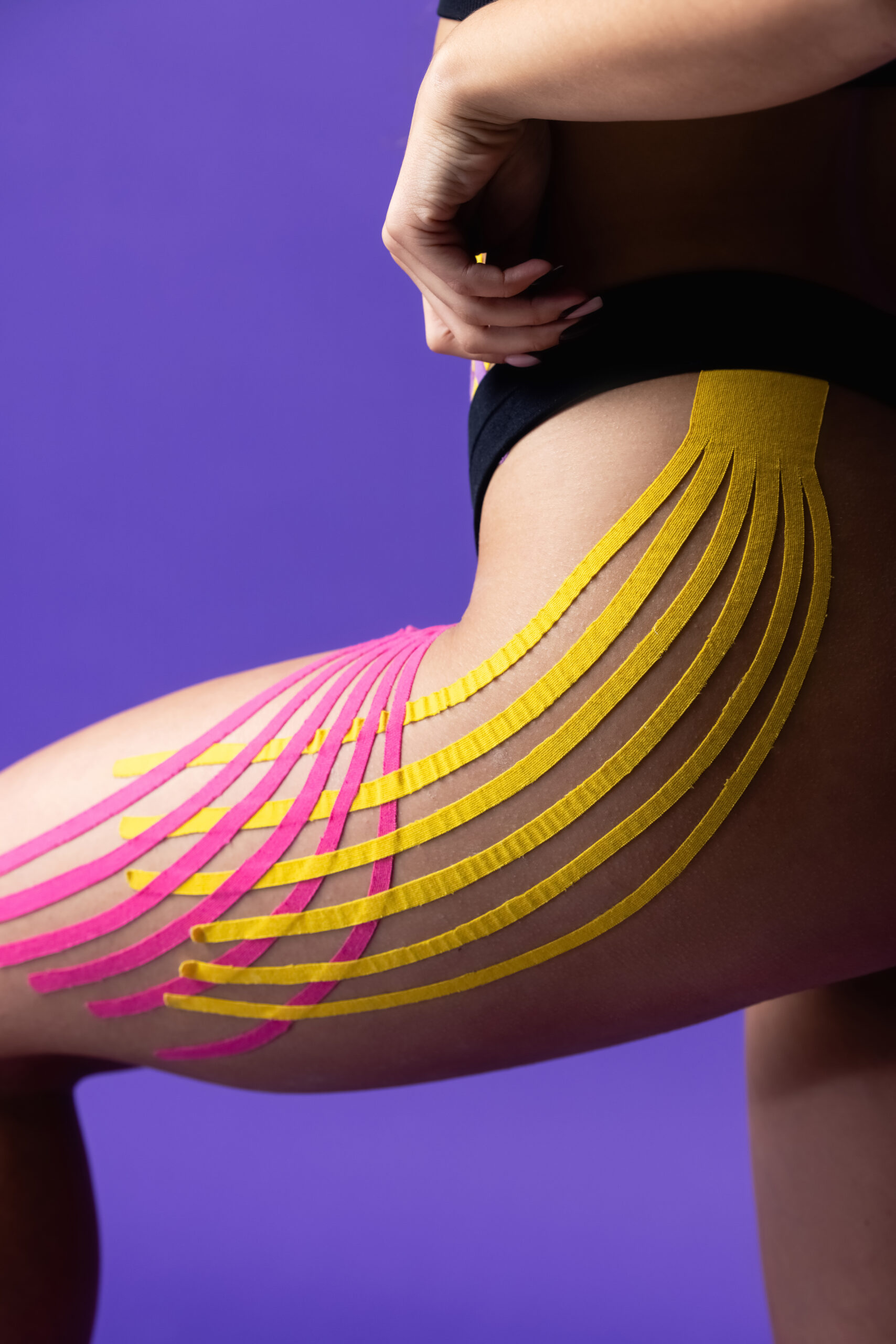 Aesthetic taping for cellulite removal.